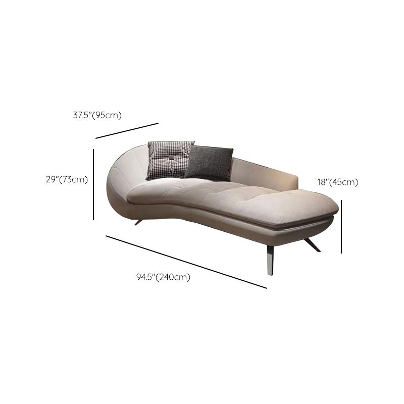 Modern Solid Color Chaise Lounge Couch Upholstered Chaise Lounge