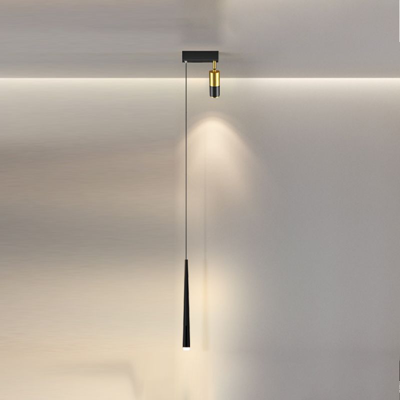 Modern Pendant Light Minimalist Metal Bedroom LED Hanging Light Fixture