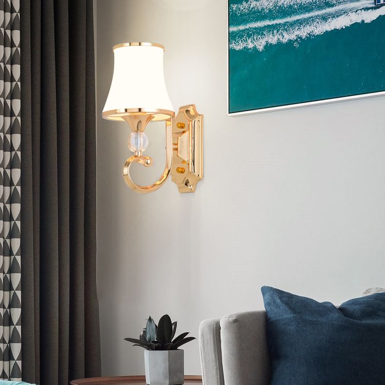 1-Licht geometrische Wandleuchten moderne einfache Style-Glas-Wandbeleuchtung in Schwarz