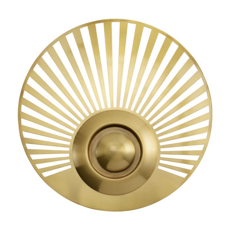 Round Disc Sconce Light Fixture Nordic Minimalist Style Copper  1 Light Sconces