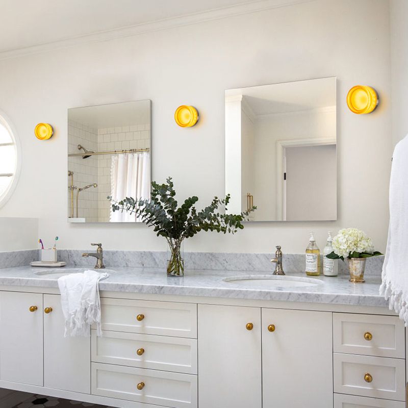 Modern Simple Shape Wall Mounted Light 1 Light Metal Flush Mount Wall Sconce