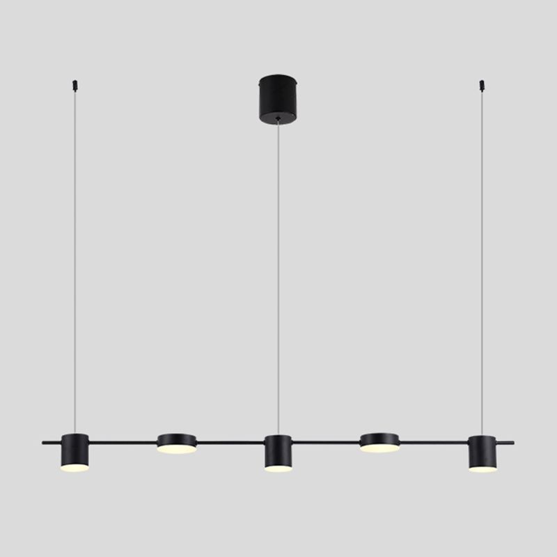 Lámparas modernas de restaurantes LED de restaurante múltiple de cilindro con sombra acrílica