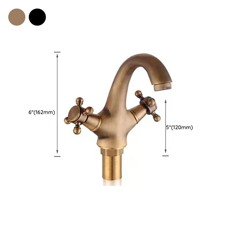 Glam Centerset Faucet 1 Hole Sink Faucet with 2 Cross Handles