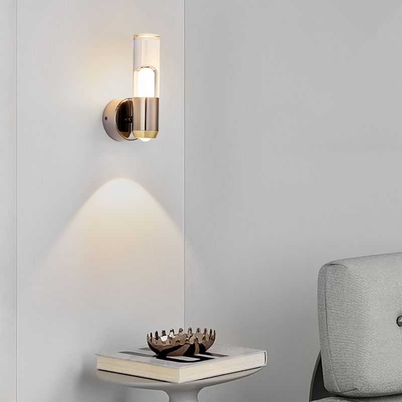 Modernism Wall Sconce Cylinder Sconce Lighting with Metal for Bedroom