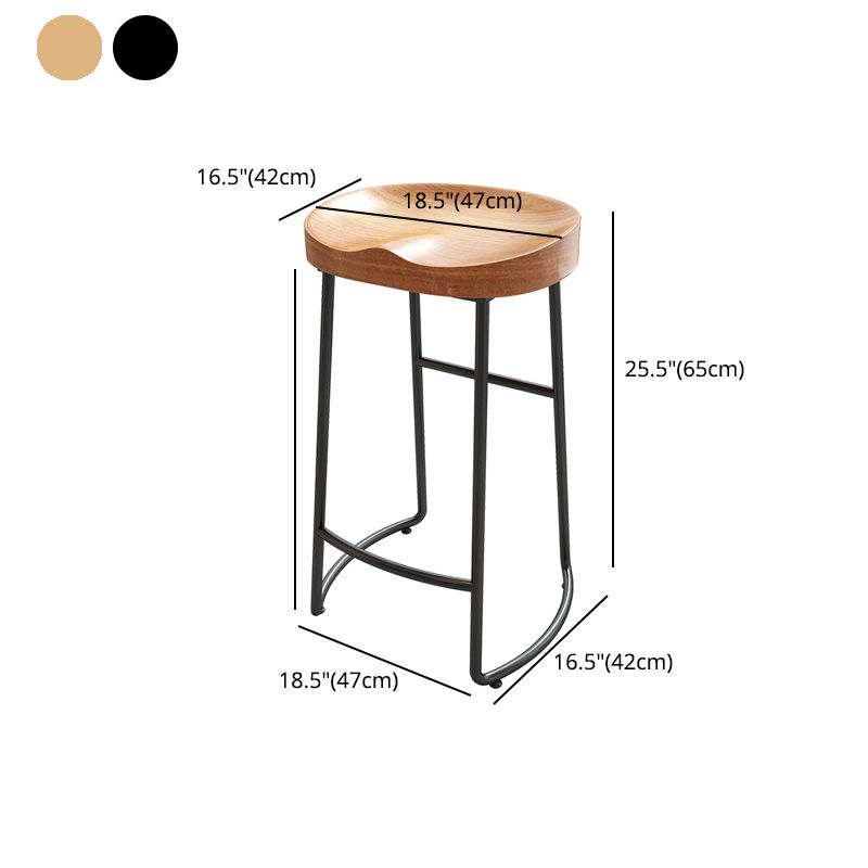 Barhocker im modernen Stil, Holzsitz, Schlittenbeine, Barhocker mit Fußstütze