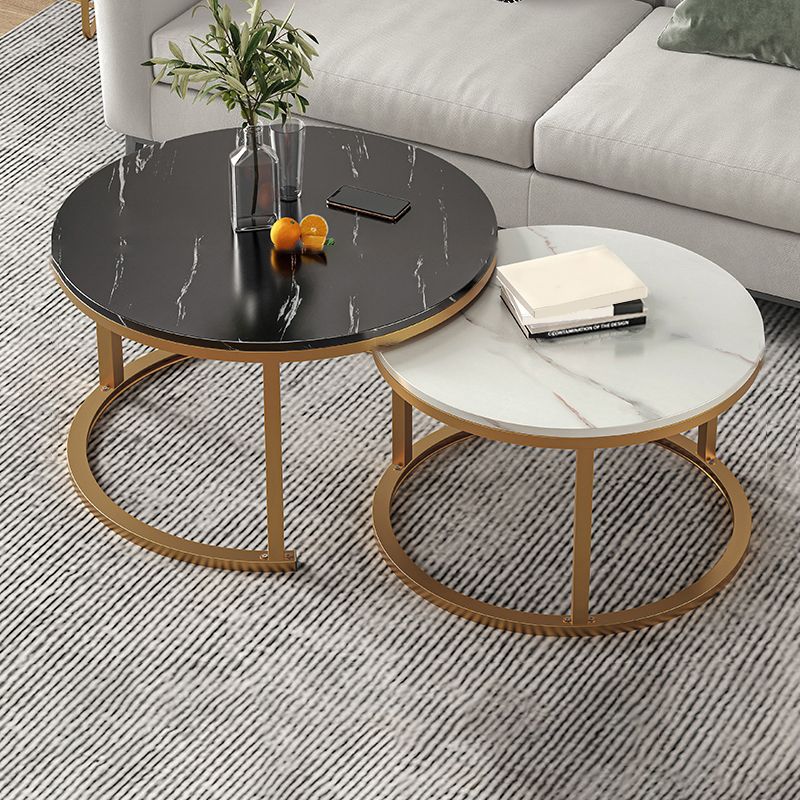 Slate Nesting Coffee Table Set No Distressing Round Coffee Table Set