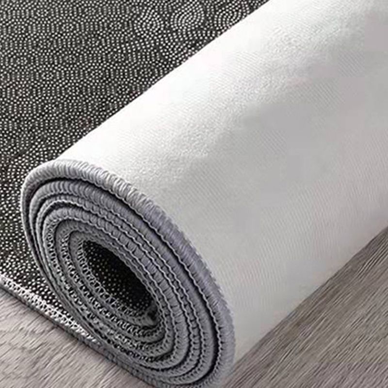 Grey Modern Carpet Polyester Line Area Carpet Stain Resistant Carpet for Living Room