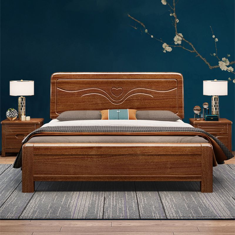 Brone Bed Panel Rectangular with Headboard Walnut Standard Bed