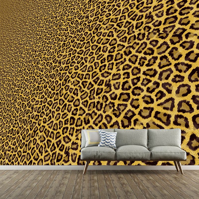Leopard Print Wallpaper Environment Friendly Mildew Resistant Indoor Wall Mural