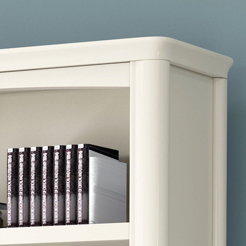 Modern Standard Bookshelf Wooden White Bookcase with Shelves