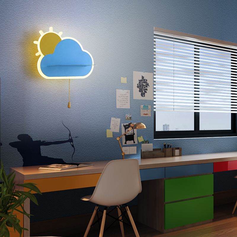 Nordic Style Wall Mount Light Cloud Shape Wall Lamp for Children's Room
