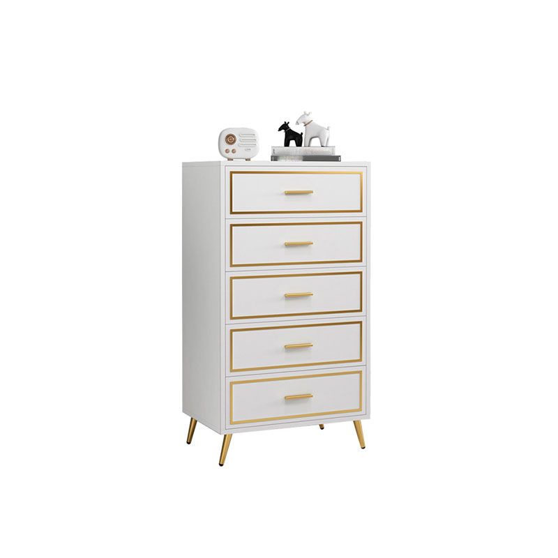 Glam Lingerie Chest Wood Vertical Storage Chest with Drawers for Bedroom