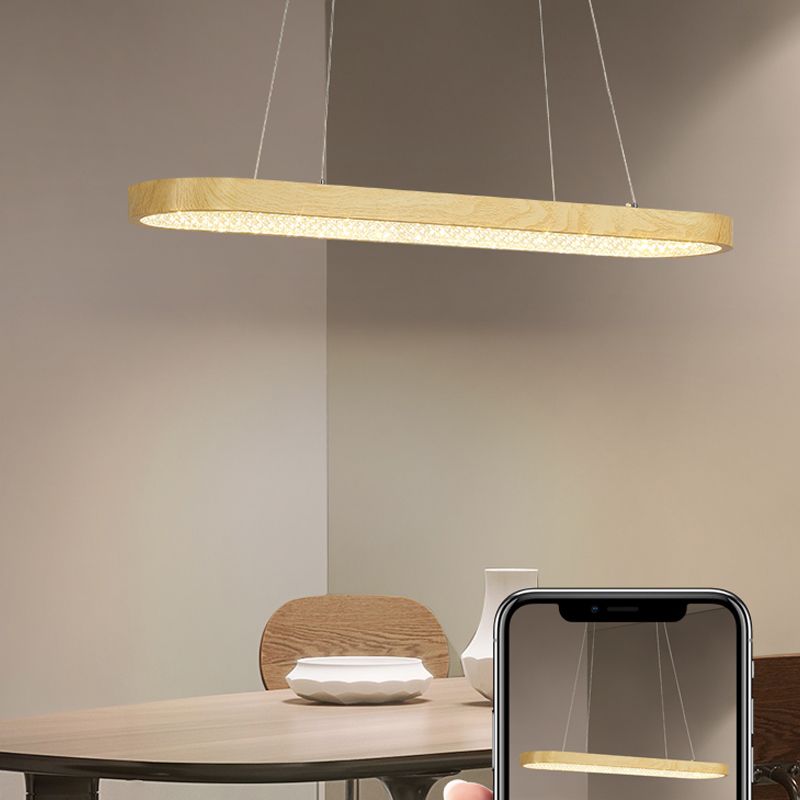 1 Light Oval Island Lights Contemporary Metal Island Pendants for Kitchen