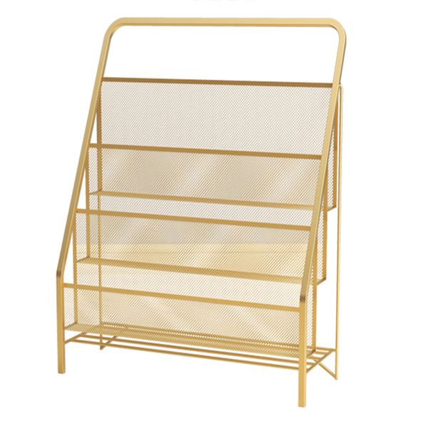 Standard Closed Back Bookshelf Metal Contemporary Bookcase with Shelves