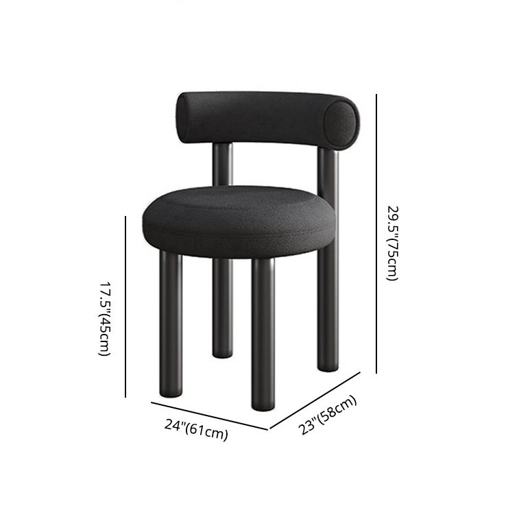 Chaise latérale de style moderne, chaise de salle à manger en métal à dossier ouvert multicolore d'intérieur