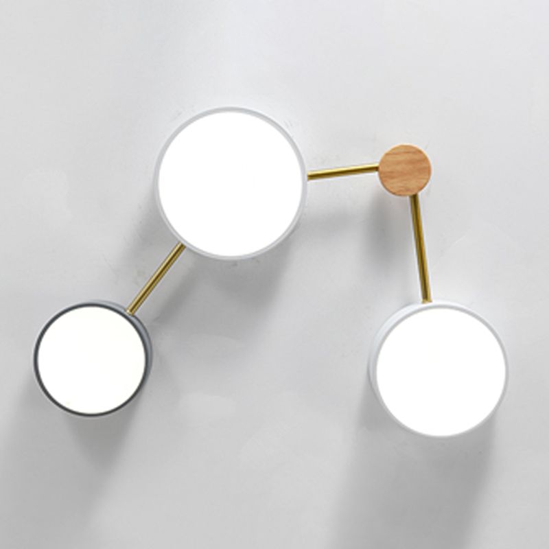 Nordic LED Flush Mount Big Dipper Shaped Bedroom Ceiling Light