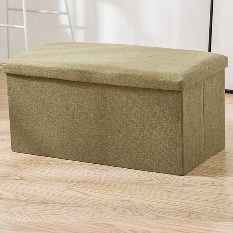 Modern Solid Color Ottoman Cotton Rectangle Ottoman for Living Room