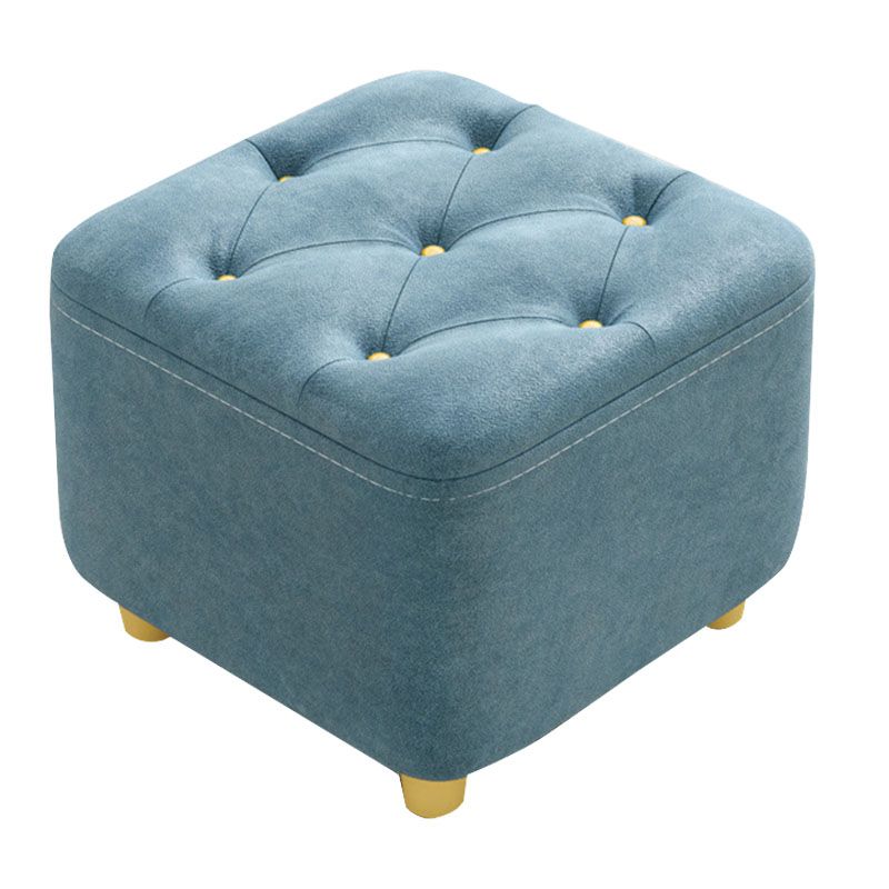 Solid Color Leather Standard Stool Modern Simple Square Upholstered Stool