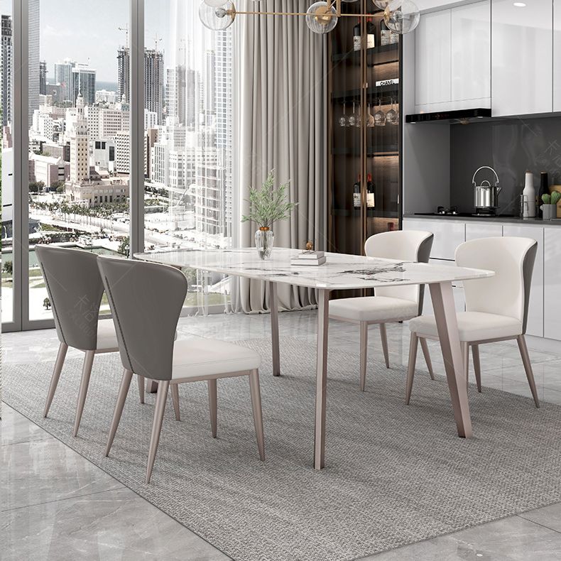 Designer Style Sintered Stone Top Dining Set Rectangle 1/4/5/7 Pieces Dining Table Set