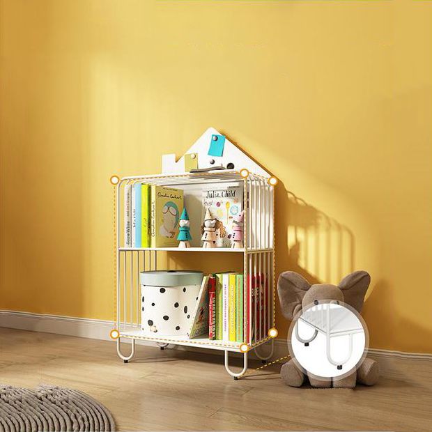 Scandinavian Metal Bookshelf Standard Open Back Bookcase with Shelves