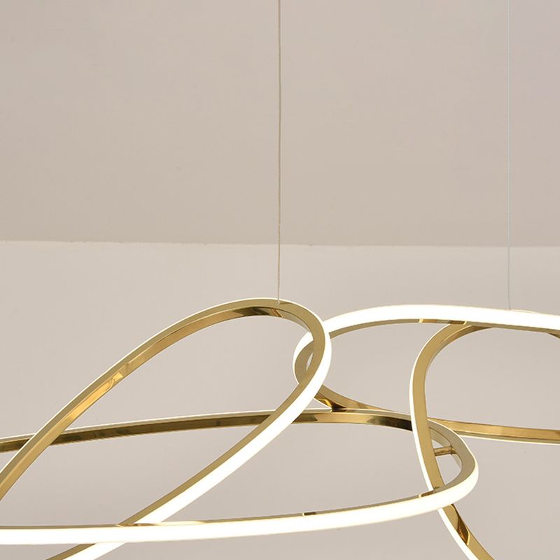 Strip Shape Island Lamp LED Island Hanging Light with Silica Gel Shade for Dining Room