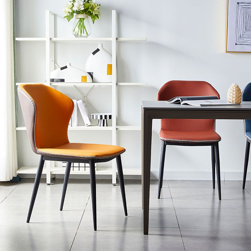 Moderne stijl keuken metalen eetkamerstoel wingback dineren armloze zijstoelen