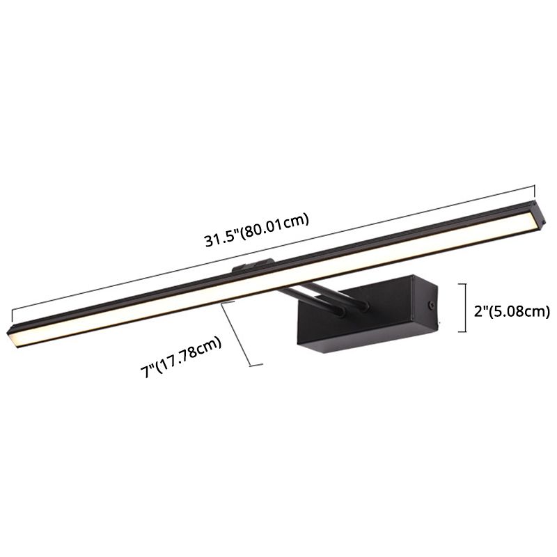 Linear Vanity Light Modern Minimalist Style Metal Single Vanity Light