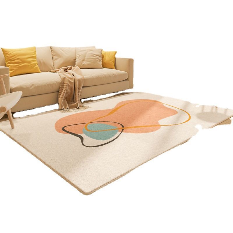 Light Green Nordic Rug Carpet Polyester Rectangle Carpet Washable Carpet for Living Room