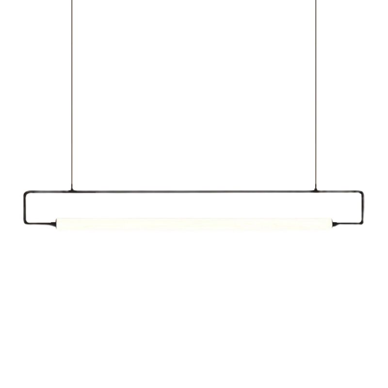 Rectángulo moderno Rectángulo de lámpara de la isla Metal 1- Idea de iluminación de la isla de luz