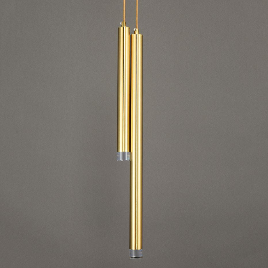Luz de cilindro Luz contemporánea de estilo contemporáneo 1 accesorio de iluminación colgante de luz en oro