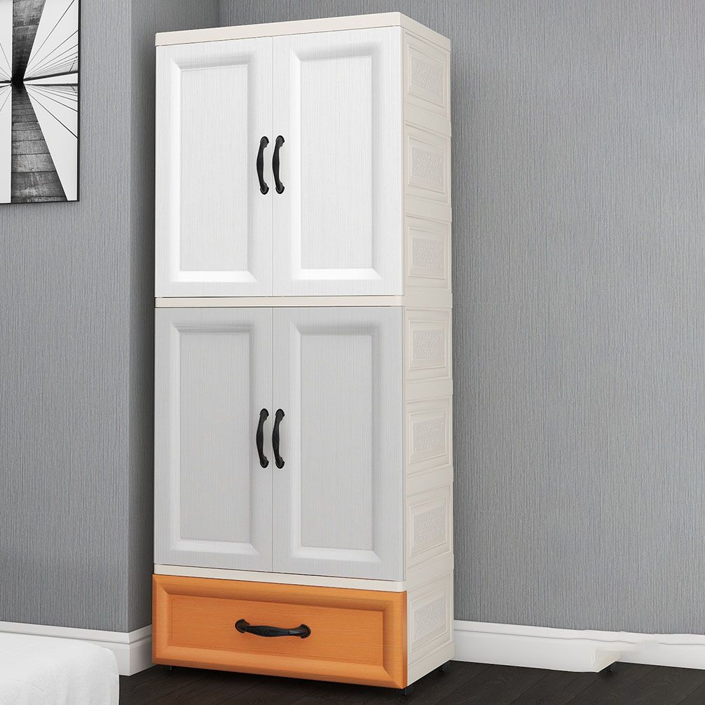 Plastic Contemporary Storage Cabinet for Bedroom Matte Finish Cabinet