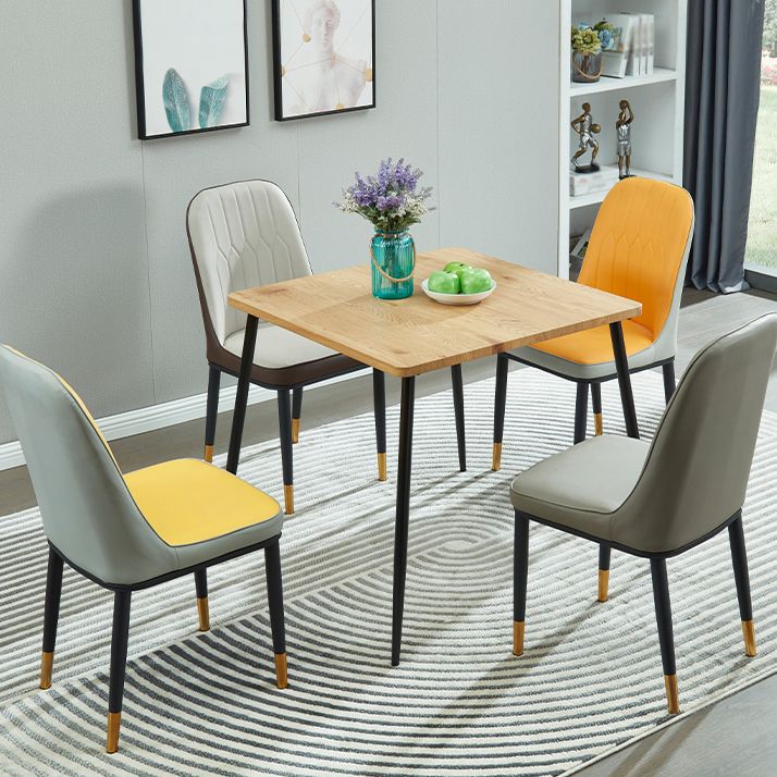 4-foot MDF Dinette Table Industrial Style Square Dining Table for Home