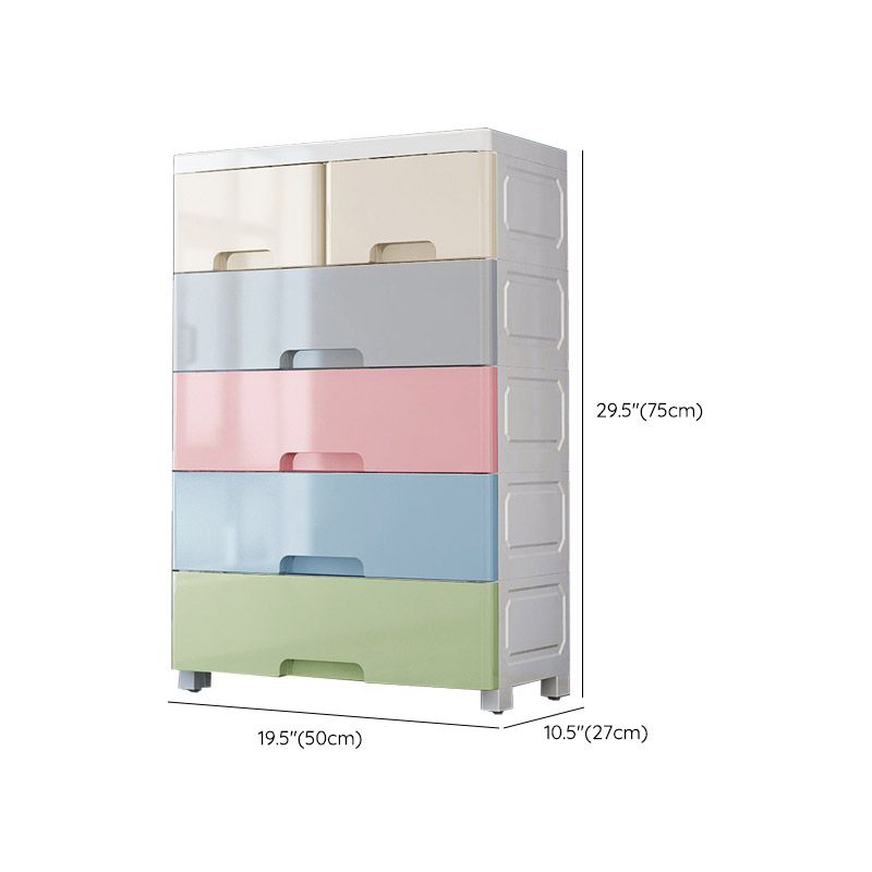 Non-Hanging Wardrobe Armoire Modern Plastic Storage Cabinet with Legs
