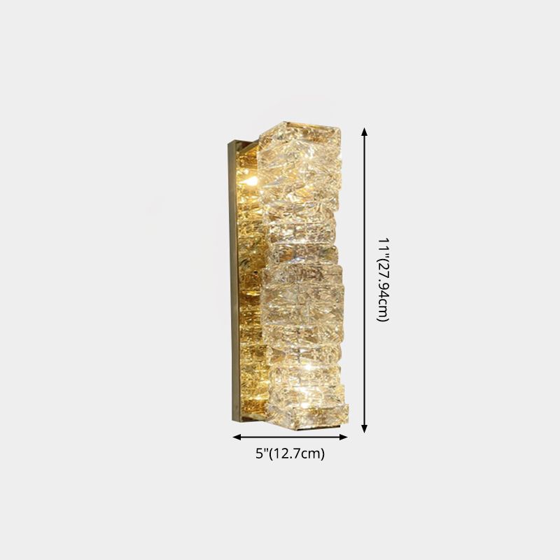 Rechteck klar K9 Kristallleuchte Licht moderner Stil 1-Licht-Wandbeleuchtungsideen
