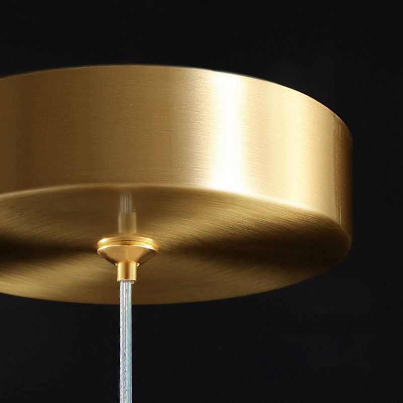 Seedy Crystal Fruit LED Pendant Light Simple Style Golden Suspension Lamp for Bedroom