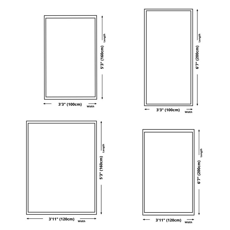 Navy Modern Carpet Polyester Striped Carpet Non-Slip Backing Area Carpet for Living Room