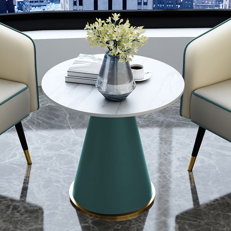Round Table 23.6'' Dinette Table Traditional Luxury Dinner Room Table with Pedestal Casual