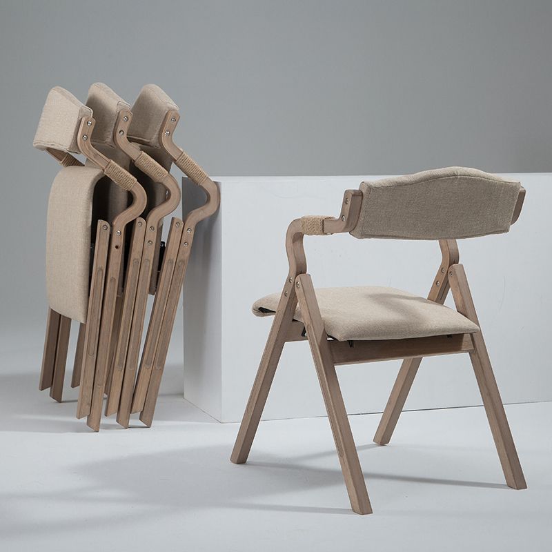 Fauteuil de salle à manger de style campagnard, fauteuils rembourrés pliables à dos ouvert