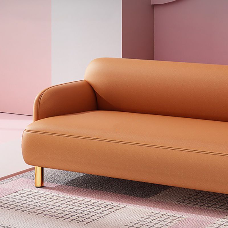 Modernes Kunstleder Standardsofa eingebrauchter Arm Enge Rückensofa