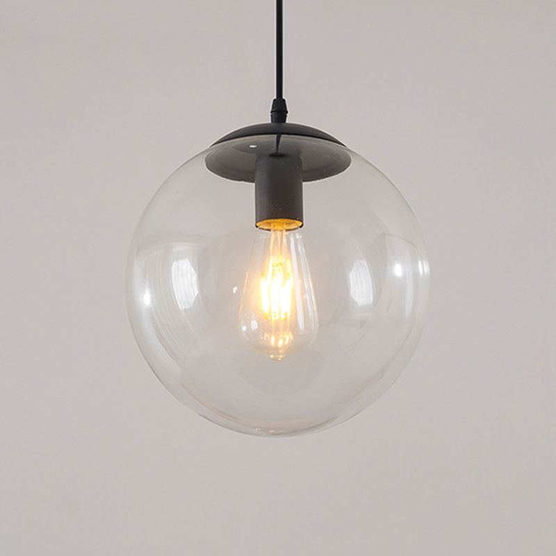 Vetro trasparente sferico minimalista contemporaneo 1 piede chiara 1 piega per il soffitto appeso per tavolo da pranzo