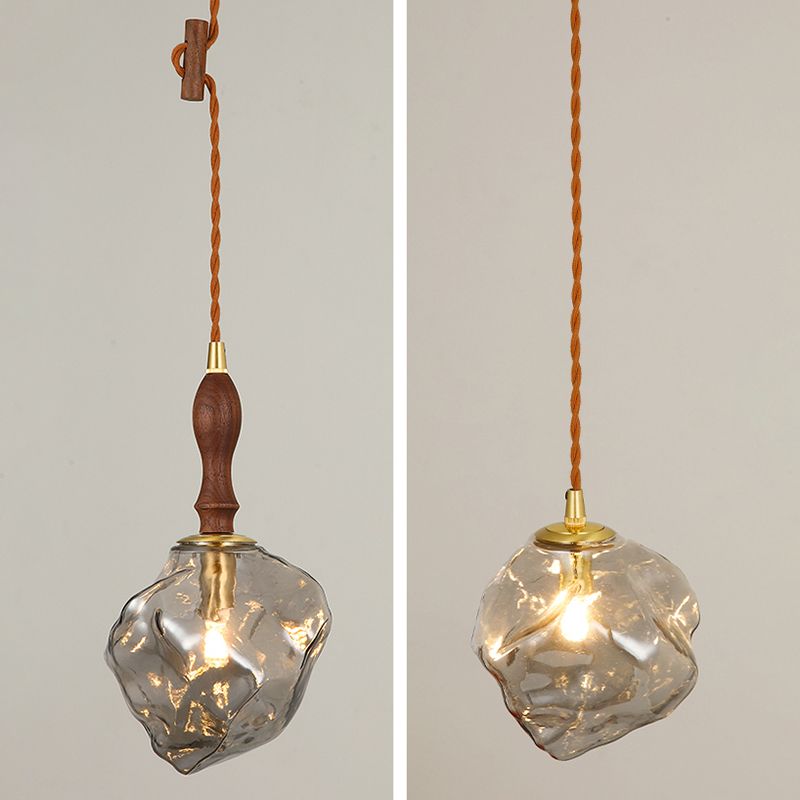 Glass Shade Hanging Light Modern Household Pendent Lighting Fixture for Dining Room