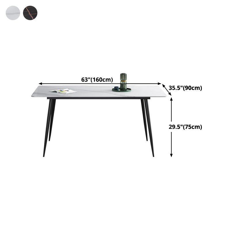 Mesa de comedor rectangular de estilo moderno muebles de 4 pies para el comedor