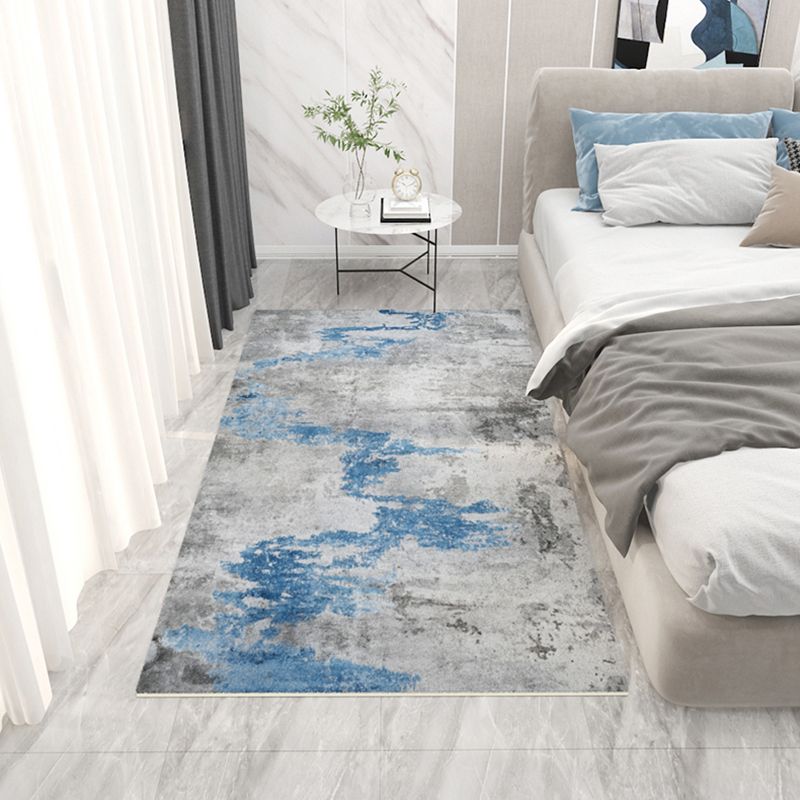 Black Modern Rug Blending Graphic Rug Non-Slip Backing Rug for Home Decoration