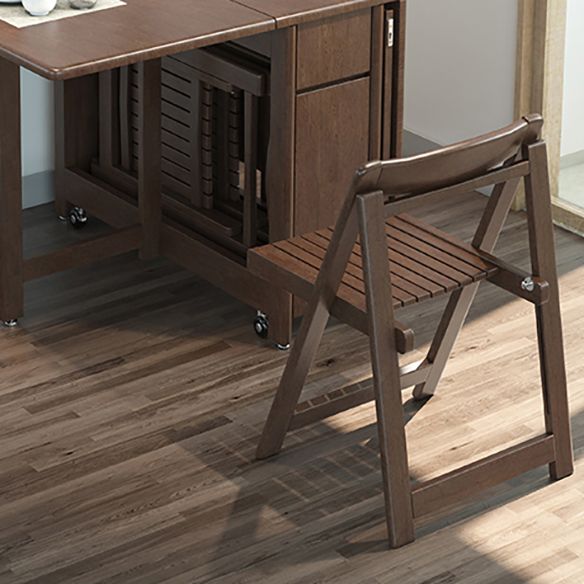 Standard Solid Wood Dining Set with Black Wood Space-Saving Design Legs for Dining Furniture