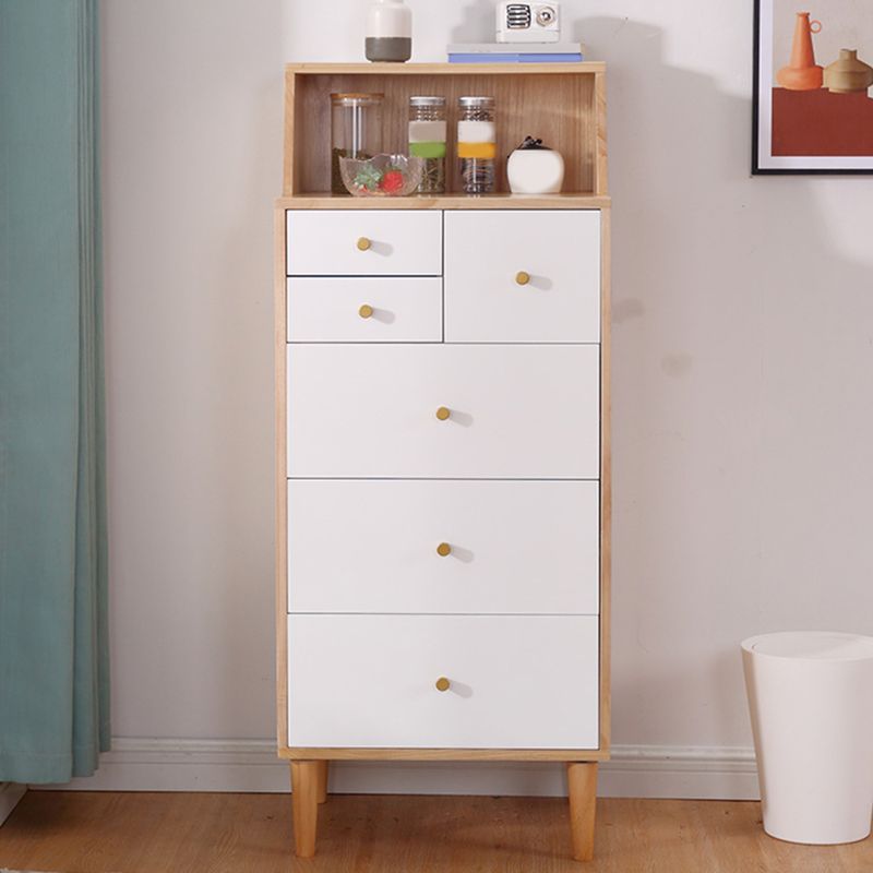 Solid Wood Accent Chest with Straight Legs 15.74" Wide Chest with 6 Drawers