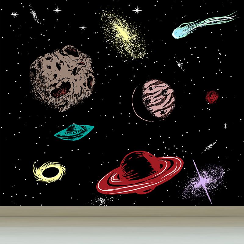 Mysterious Space Mural Decal Modern Decorative Living Room Wall Covering, Customed Size