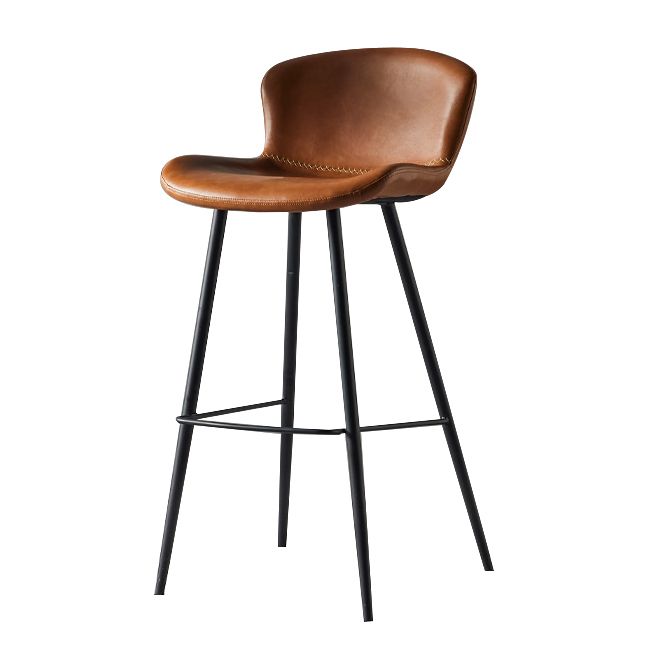 Metal Industrial Kitchen Dining Room Armless Stool Low Back Bar Stool