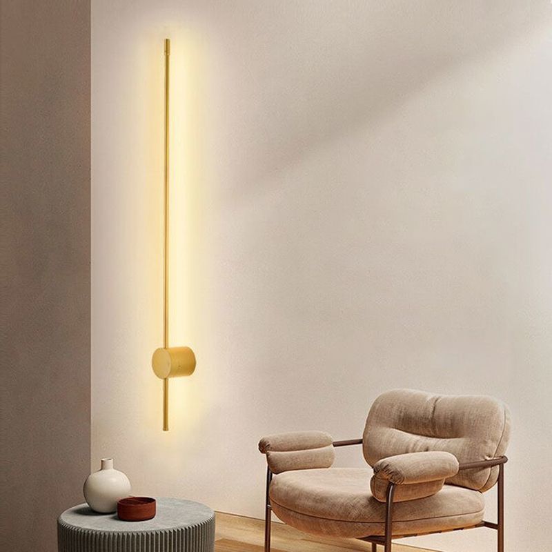 Minimalistische Metallwandleuchte gerade 1 leichte LED -Wandleuchten für Schlafzimmer