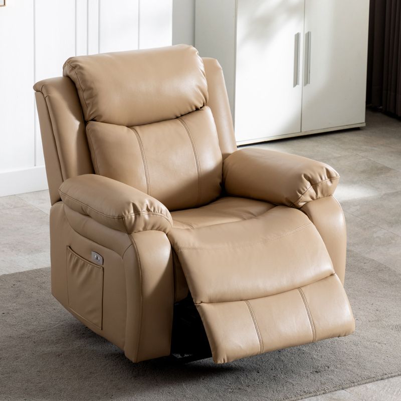 Leather Standard Recliner Modern Style Recliner Chairs for Home