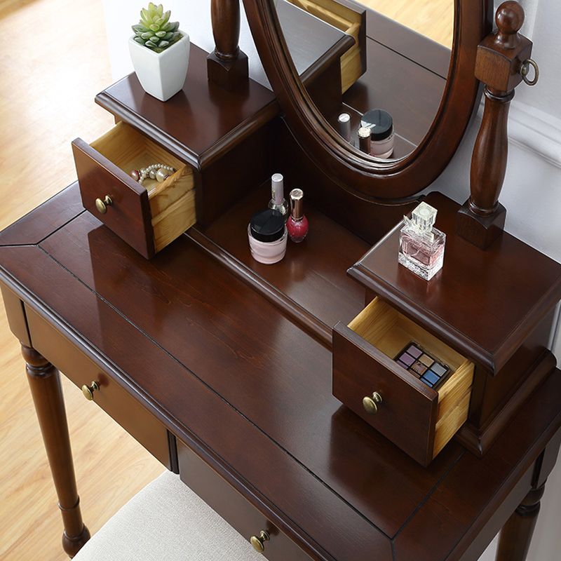 Brone Makeup Table With Drawers 17.71" W x 58.26" H for Bedroom